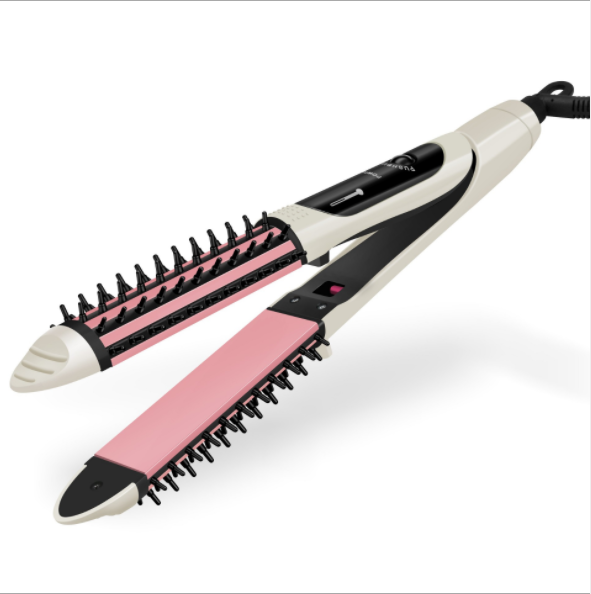 Yalige factory direct sales of anti-scald and straightening dual-purpose temperature-adjustable curling irons and straighteners, one-piece hair replacement Specification image
