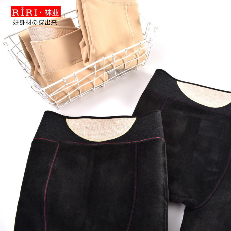RIRI2019秋冬加绒加厚一体裤袜 350克V型护腰大小头秋冬打底裤袜细节图