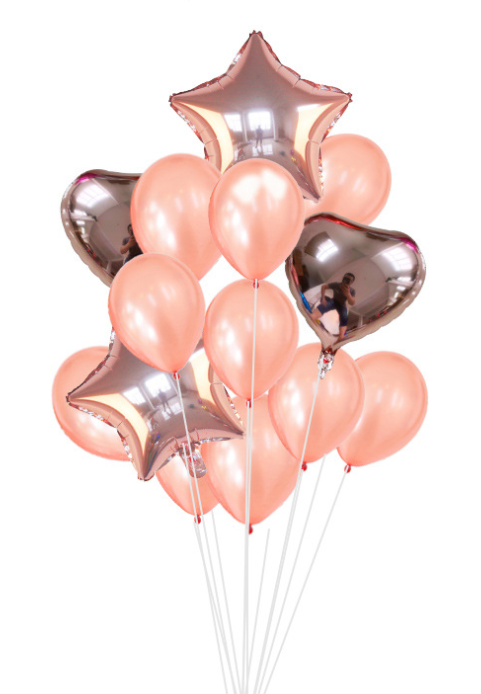 14pcs Balloon Heart Five-pointed Star Balloon Set Specification image