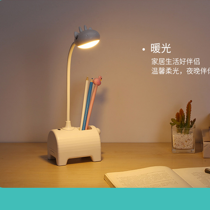 Multi-functional warm light desk lamp, USB eye-protecting cute pet LED can be used as a phone stand, pen holder, couple and children's birthday gift Item Picture