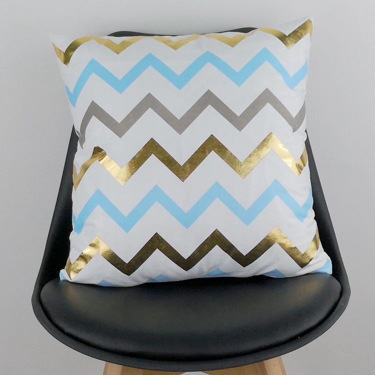 New Bronzed Throw Pillow Geometric Stripe Pillowcase Triangle Printed Cushion Cover Amazon Instant
