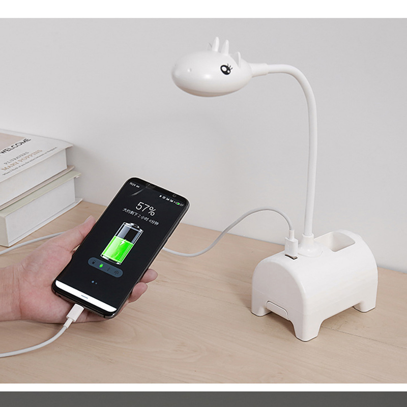 Multi-functional warm light desk lamp, USB eye-protecting cute pet LED can be used as a phone stand, pen holder, couple and children's birthday gift details Picture