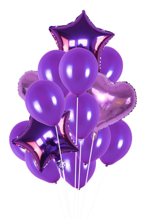 14pcs Balloon Heart Five-pointed Star Balloon Set details Picture