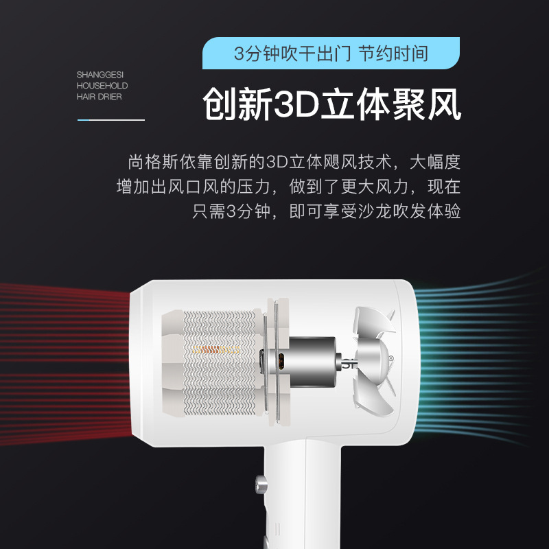 网红款吹风机护发锤子电吹风学生宿舍吹风筒家用电器厂家直销细节图