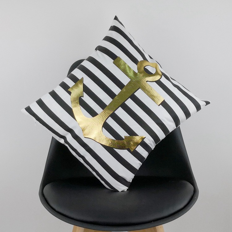 New Bronzed Throw Pillow Geometric Stripe Pillowcase Triangle Printed Cushion Cover Amazon Instant details Picture