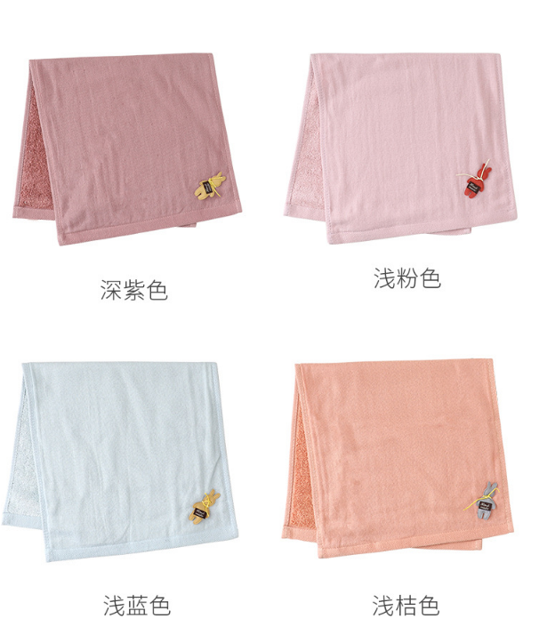 Little 侸 kid cute little bear gauze series pure cotton children 's towel patch figurine series 25*50cm details Picture