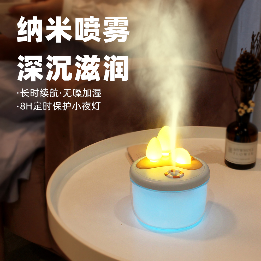 2019 new product: Muyang Humidifier USB Mini Desktop, Seven-color Ambient Light, Silent Humidifier