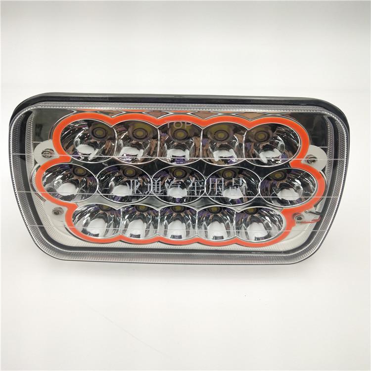 批发外贸超亮摩托车前灯7寸高低灯宽压12V-65V照明灯LED灯白底实物图