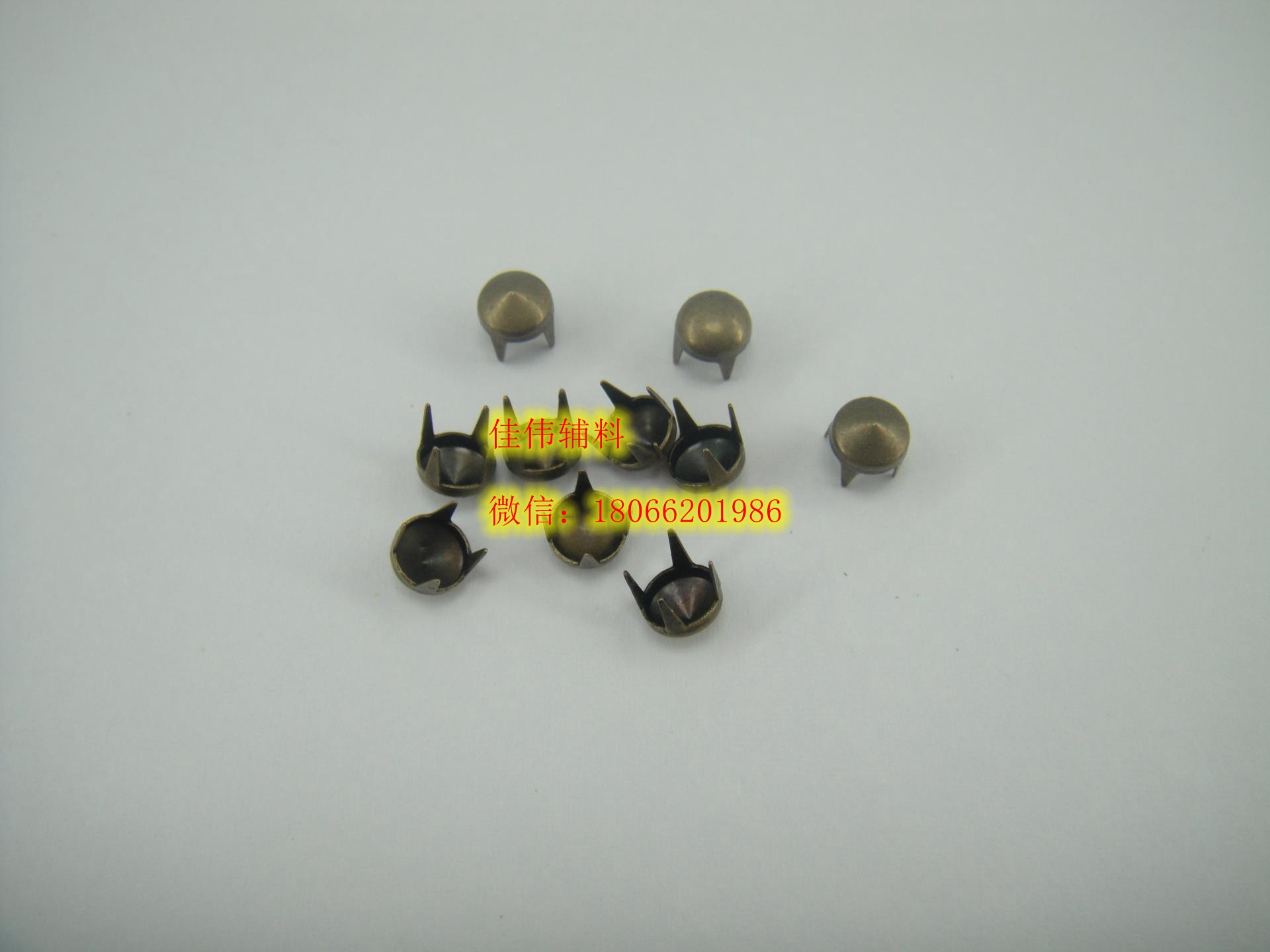 五金配件真皮女包装饰圆帽头蘑菇四爪子钉子扣子古铜黑金银色细节图