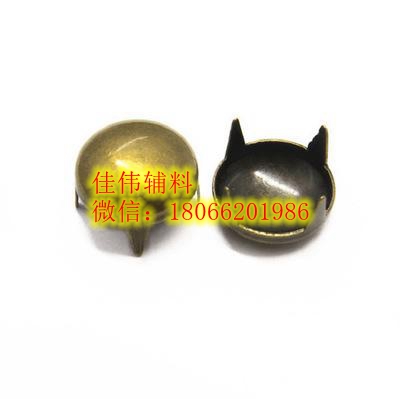 五金配件真皮女包装饰圆帽头蘑菇四爪子钉子扣子古铜黑金银色产品图