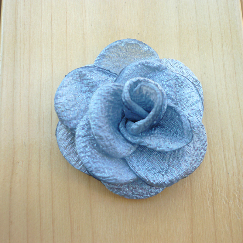 New Korean Version Of Rose Fabric Flower Jewelry Burned Edge Simulation Hair Hair Accessories Dance Shoes Flower Dress Corsage Specification drawing