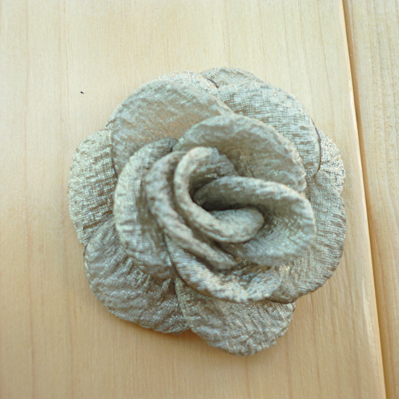 New Korean Version Of Rose Fabric Flower Jewelry Burned Edge Simulation Hair Hair Accessories Dance Shoes Flower Dress Corsage details Picture