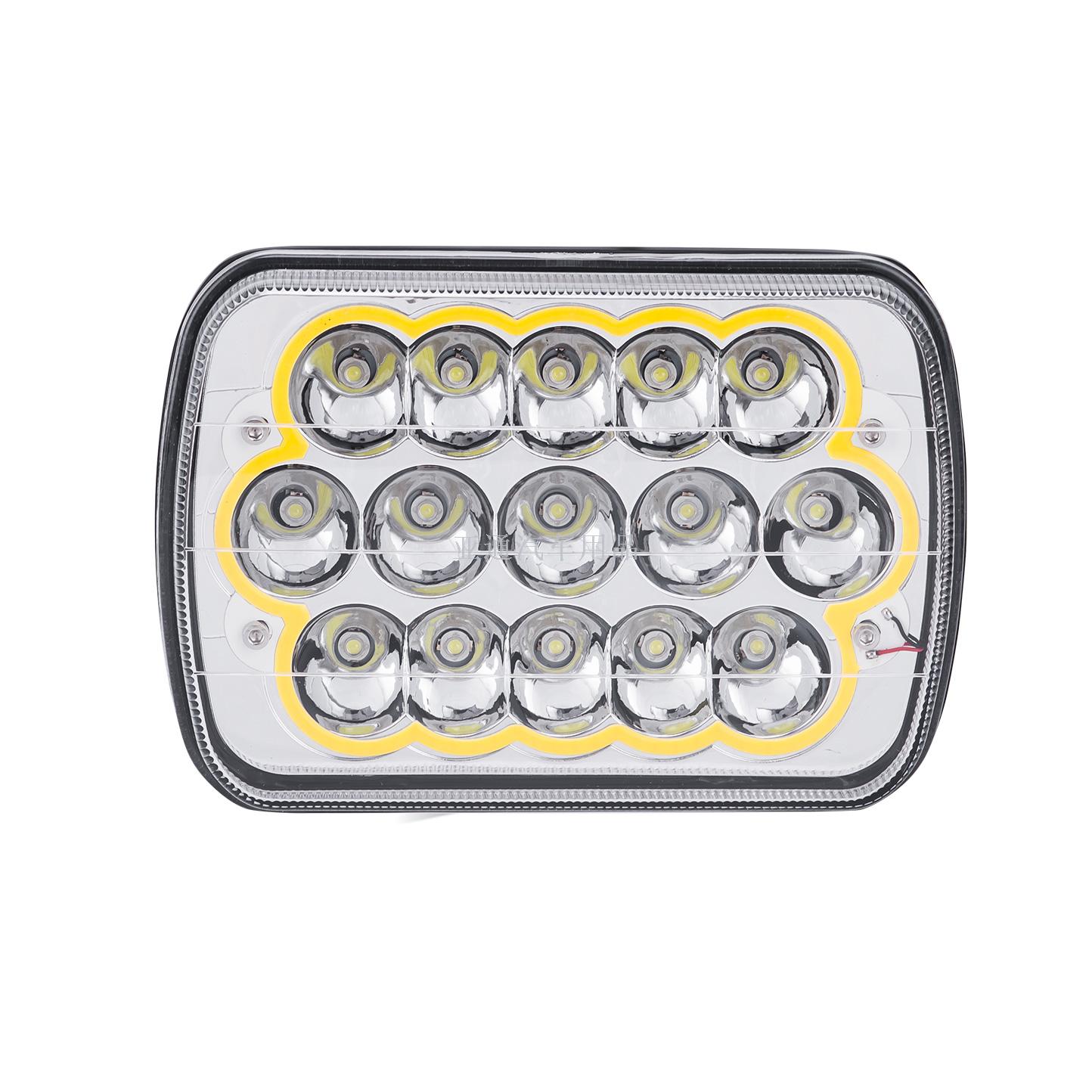 批发外贸超亮摩托车前灯7寸高低灯宽压12V-65V照明灯LED灯