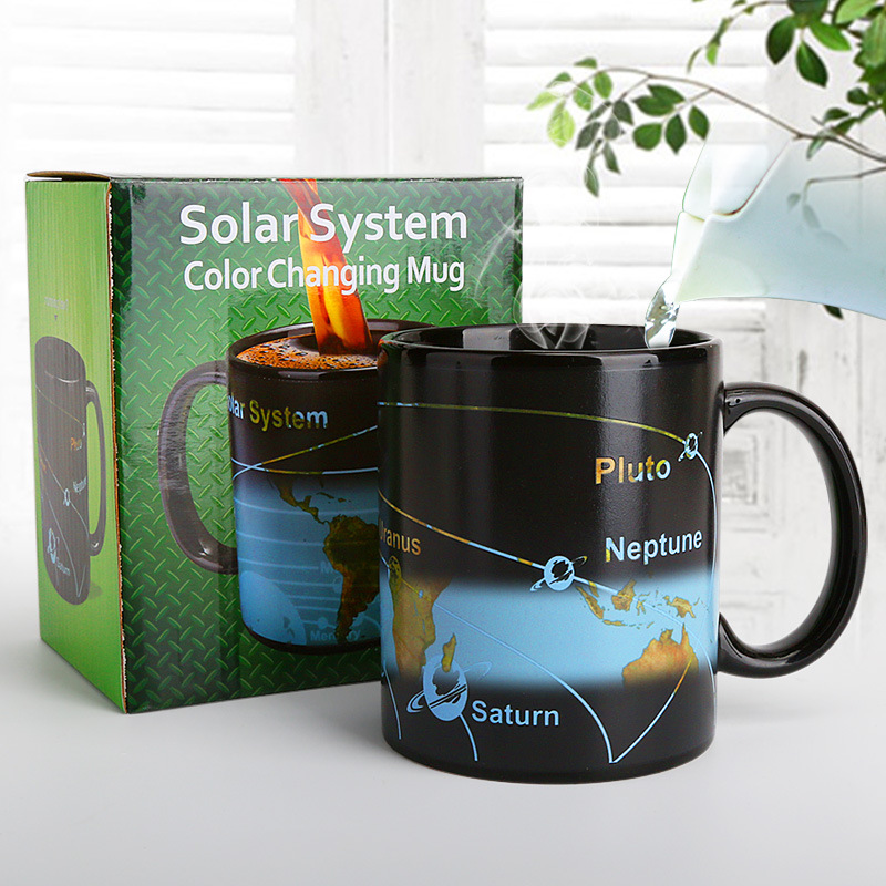 Best-selling starry sky solar system ceramic color-changing cup, internet-famous water cup, mug, custom logo coffee cup, Halloween Specification image