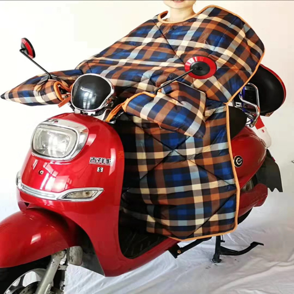 Coche eléctrico parabrisas de invierno más velvet y engrosado cilindro parabrisas de coche invierno frío protector solar impermeable Item Picture