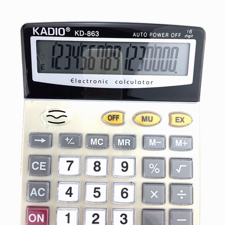 厂家供应水晶键KADIO 计算器KD-863太阳能 办公型产品图