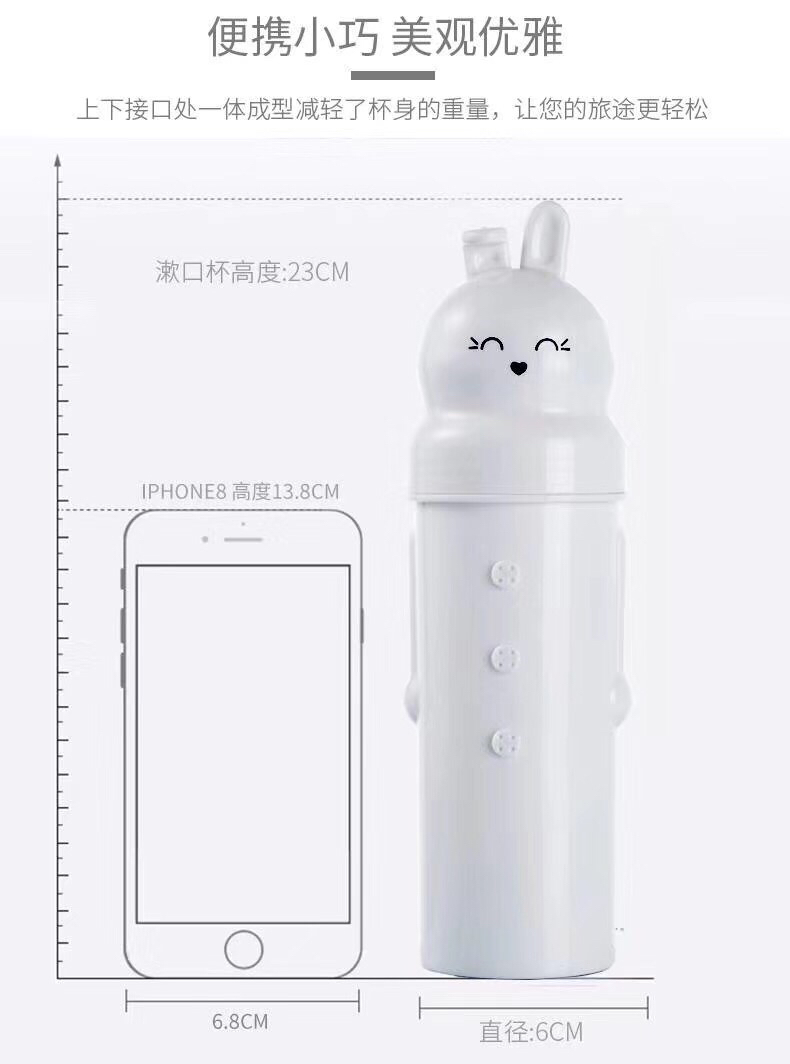 厂家直销萌萌兔便携牙具盒家庭外出实用白底实物图