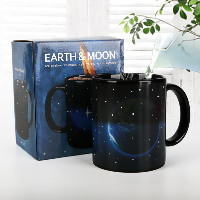 Best-selling starry sky solar system ceramic color-changing cup, internet-famous water cup, mug, custom logo coffee cup, Halloween details Picture