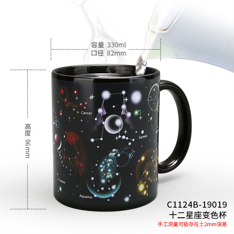 Best-selling starry sky solar system ceramic color-changing cup, internet-famous water cup, mug, custom logo coffee cup, Halloween Application Scenario