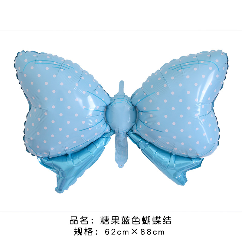 New large-sized candy polka dot bow aluminum film balloon for baby's first birthday party decoration Application Scenario