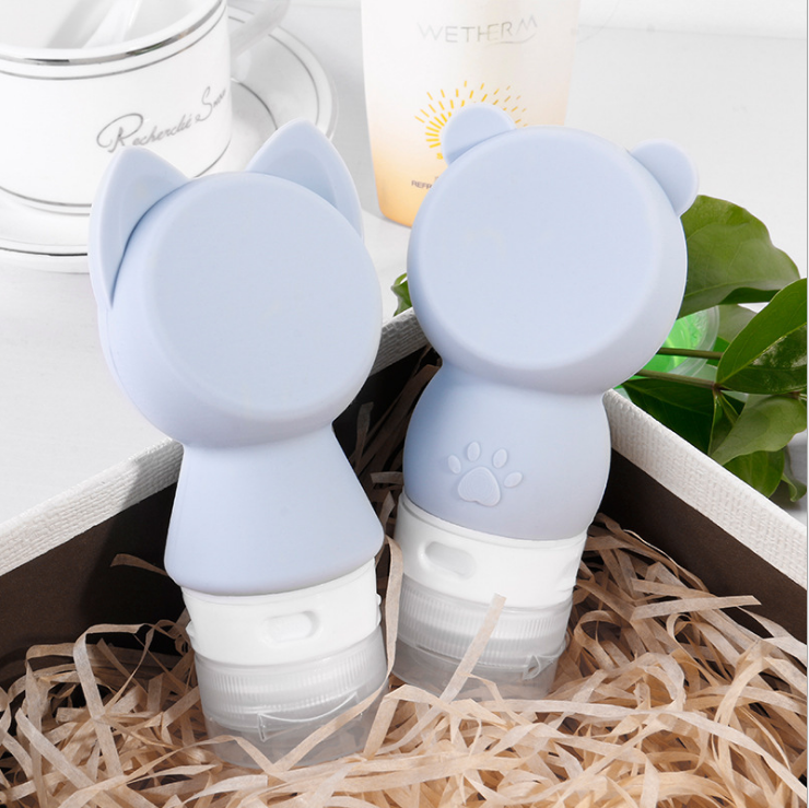 Cartoon Panda portable Silica gel Bottle hand sanitizer lotion small bottle Travel body wash shampoo separate bottles