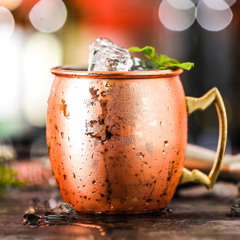 304 stainless steel drum-shaped cups, creative metal beer mugs, rose gold water cups, portable cups, copper cups, wholesale for export