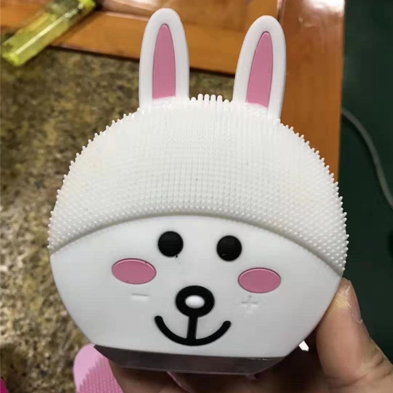 硅胶卡通洁面仪套 小猪洁面仪硅胶套 兔子型洁面仪 小熊洁面仪套产品图