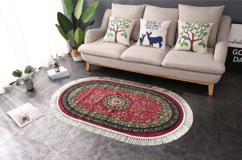 Turkey Fringe Carpet Foreign Trade Home Carpet 80X160 Cross-Border Carpet Tassel Carpet Application Scenario