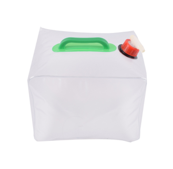 Outdoor portable large capacity folding water bag transparent water bag Environmental protection PVC folding water bag 10L