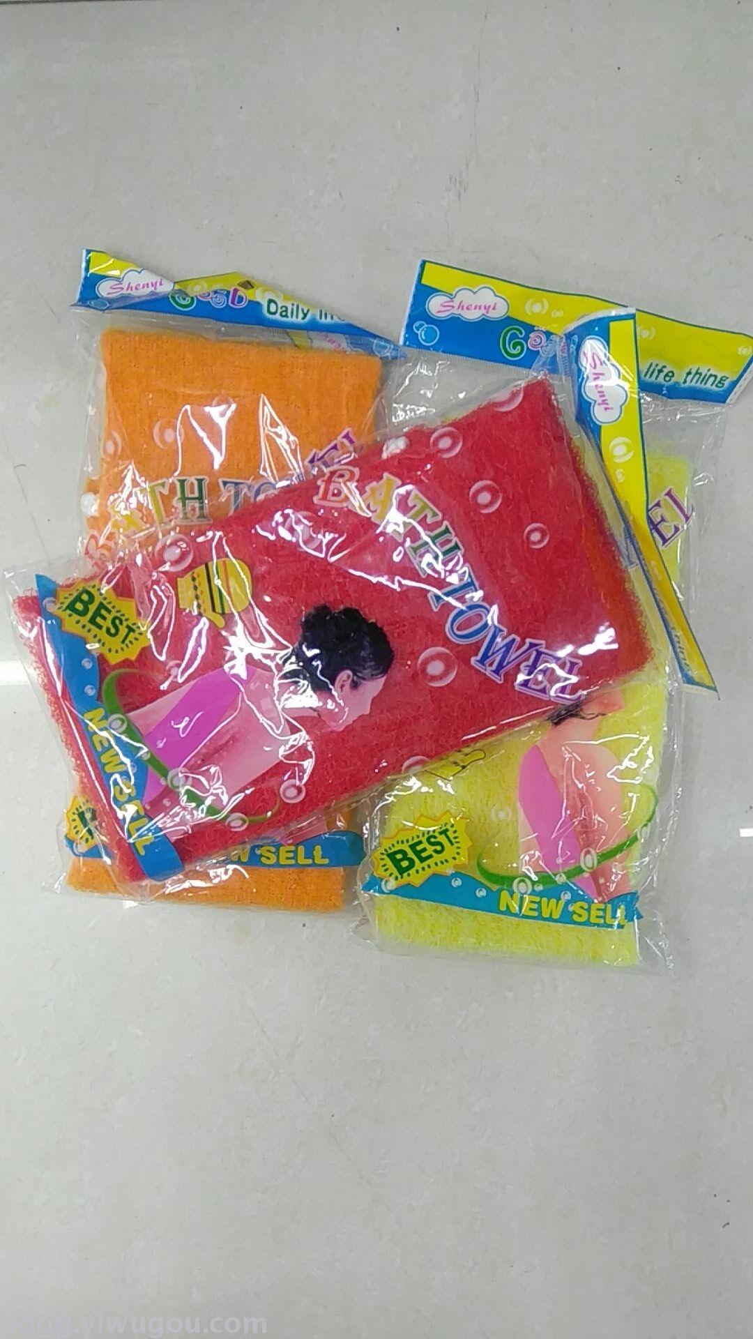 搓澡巾洗澡巾丙丝长条强力去角质搓背巾拉背条沐浴用品