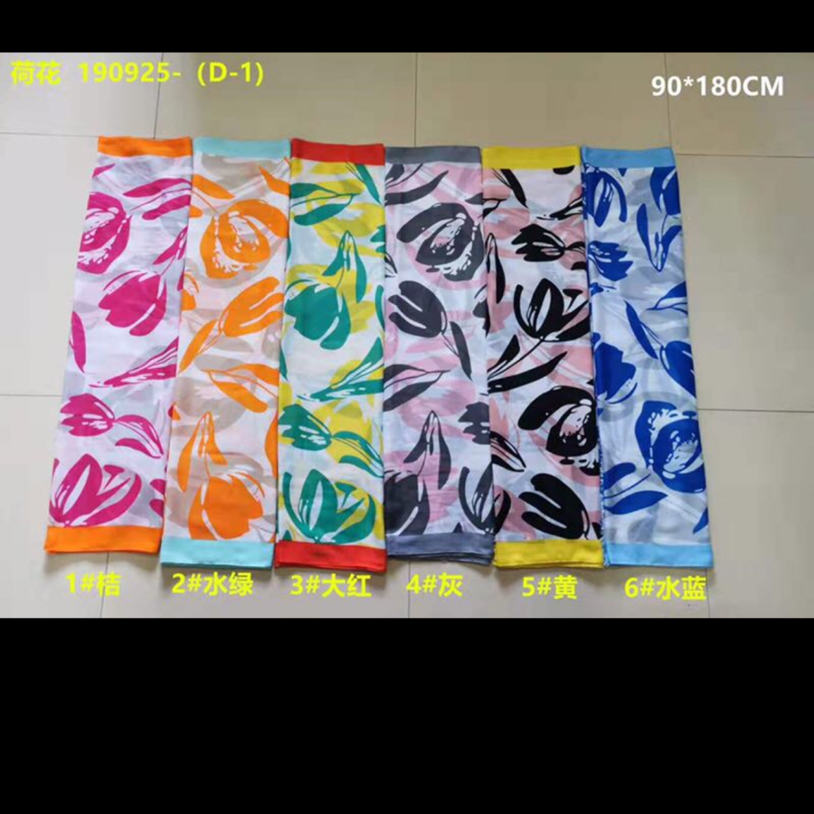 Spring And Summer Fashion Explosion Satin Satin Bright Color Scarf Shawl Application Scenario