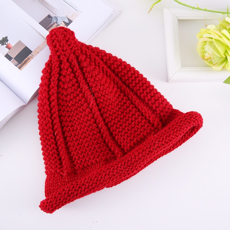 Adult Korean version of autumn and winter coarse wool knitted hat hand-crimped warm pacifier hat spot wholesale details Picture