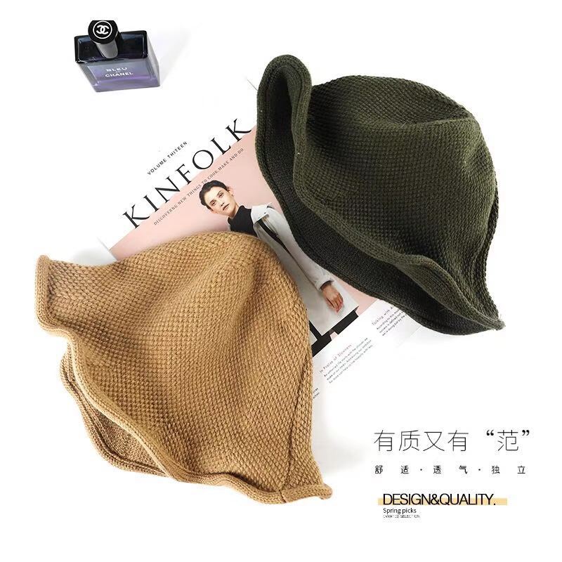 Stock All-In-One Woolen Knitted Female Fisherman Hat Monochrome Korean Version Dome Naked Adult Hat Application Scenario