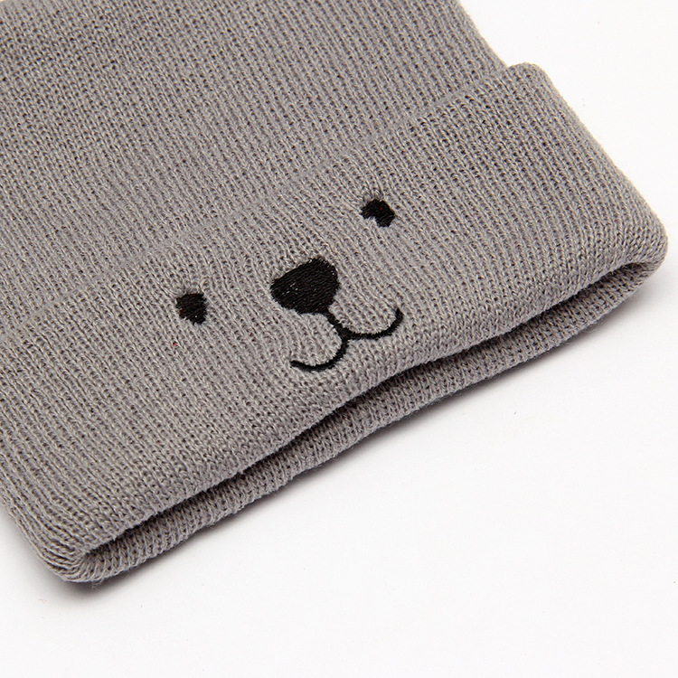 Wholesale warm baby hats autumn and winter puppy cartoon knitted hats over children's hats embroidered with horn caps Application Scenario