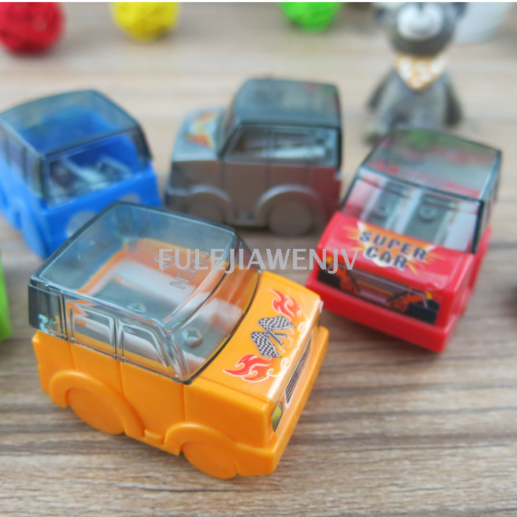 Fulejia Korean version stationery creative car pencil sharpener, flip cover car pencil sharpener, student prizes details Picture