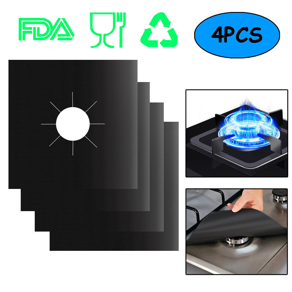 2片装特氟龙煤气灶保护垫 防污防油垫 清洁垫 stovetop protector