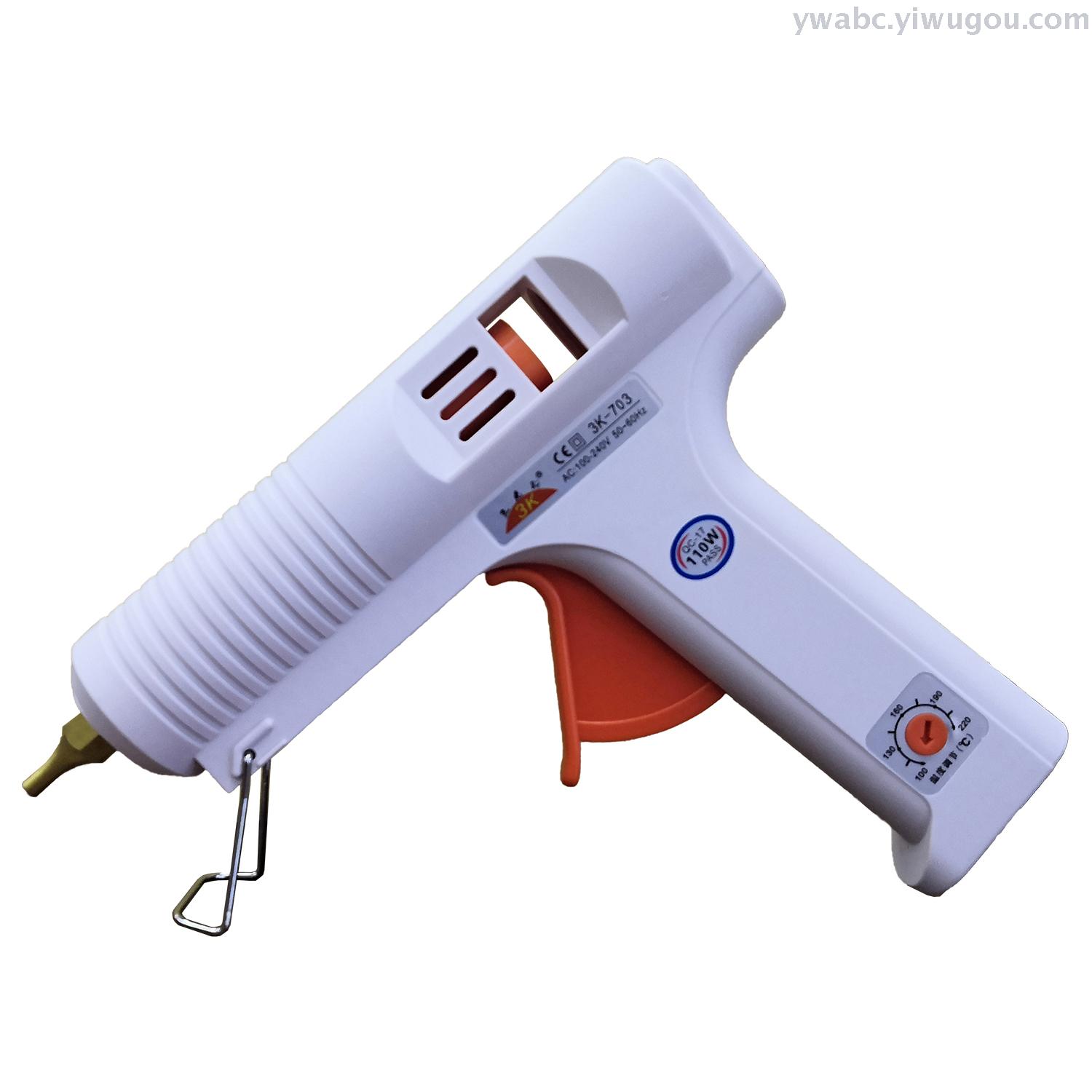 Wholesale SNAK white 110W hot melt glue gun 3K-703 large glue gun with temperature adjustment knob, factory direct sales details Picture