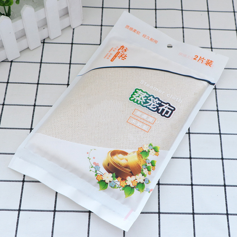 2片装加密加厚蒸笼布沙屉布家用厨房蒸布不粘小笼包圆形蒸笼布产品图