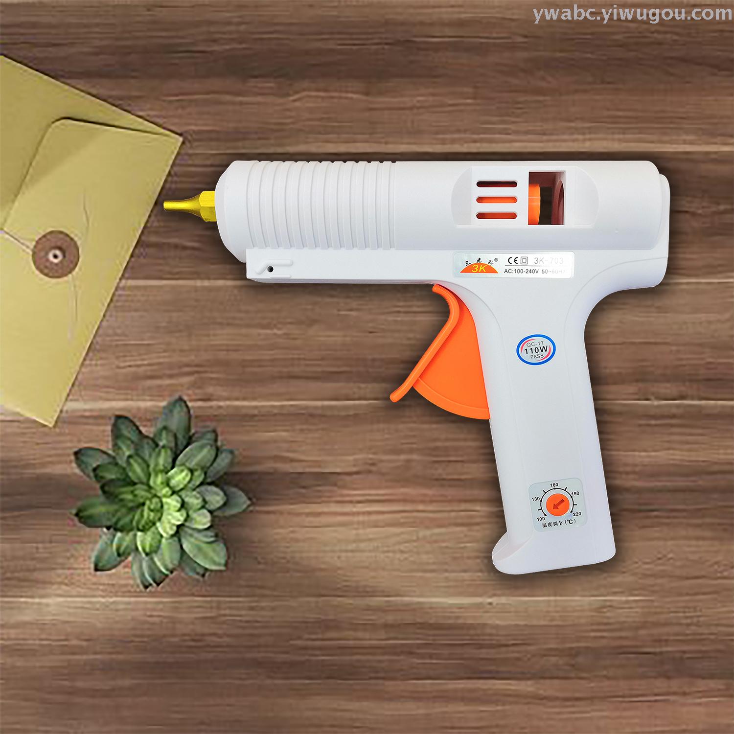 Wholesale SNAK white 110W hot melt glue gun 3K-703 large glue gun with temperature adjustment knob, factory direct sales Item Picture
