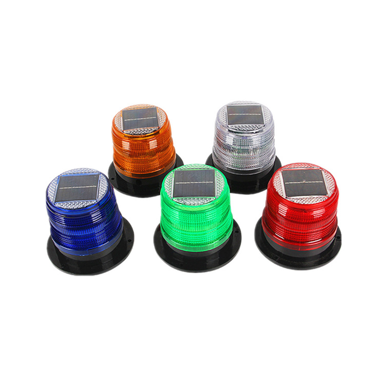 Led solar energy warning flash light traffic light car warning light strong magnetic suction cup type