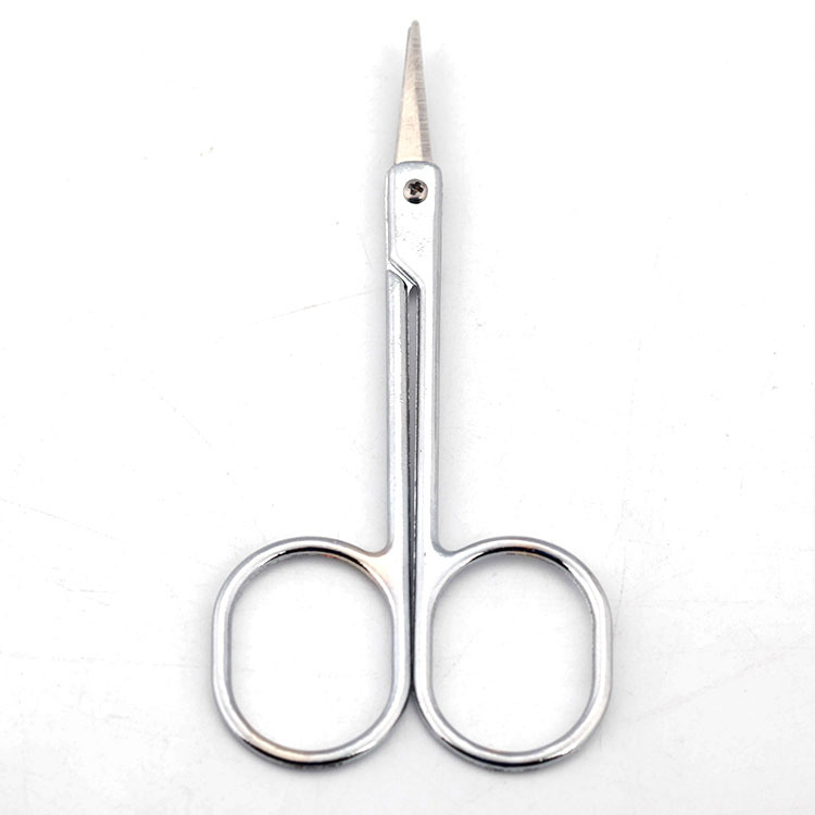 Stainless steel eyebrow scissors, eyebrow shaping scissors, eyebrow makeup and beauty scissors, makeup tools, small scissors details Picture