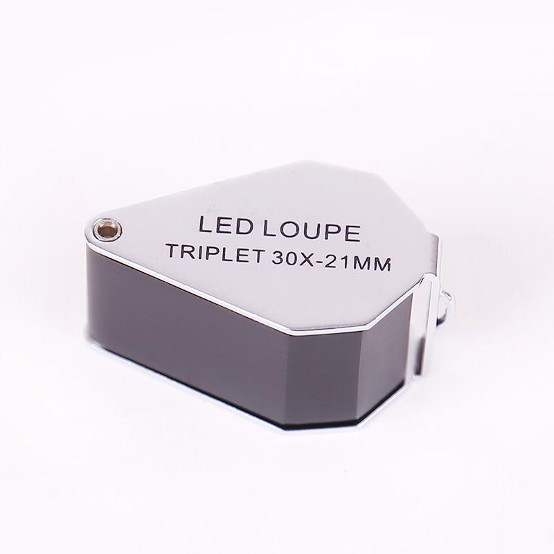 爆款30倍高清古玩字画钱币珠宝鉴定带LED灯验钞放大镜厂家批发白底实物图