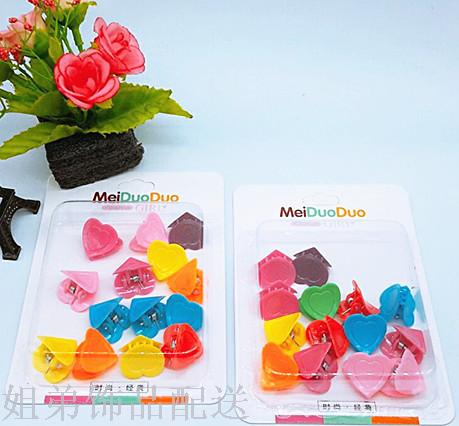 2元店白卡装小盒混色小爪 卡通头夹系列