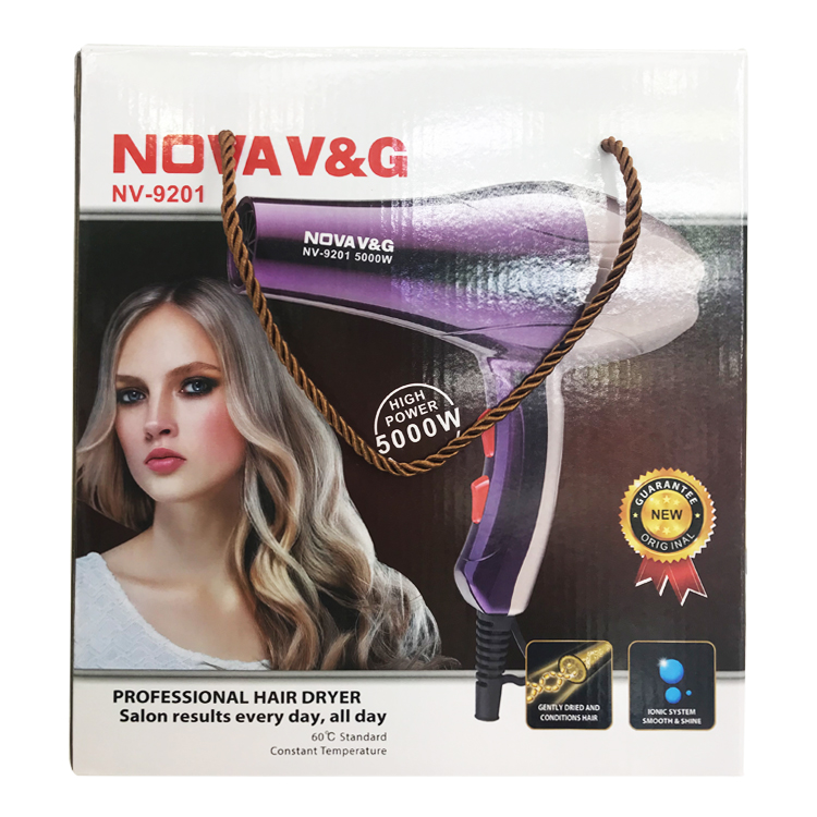 مجفف شعر عالي القدرة من طراز NOVA9201، وهو مزود بممجفف كهربائية منزلي للبيع المباشر Specification image
