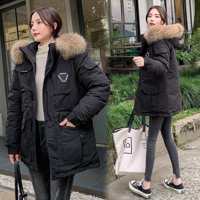 高品质新款羽绒服 女韩版男女同款加厚户外防寒服棉服细节图