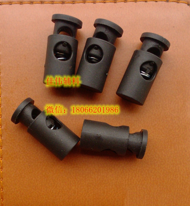 现货供应3孔猫眼扣 可穿织带弹簧扣 松紧绳调节绳扣 ABS弹簧扣