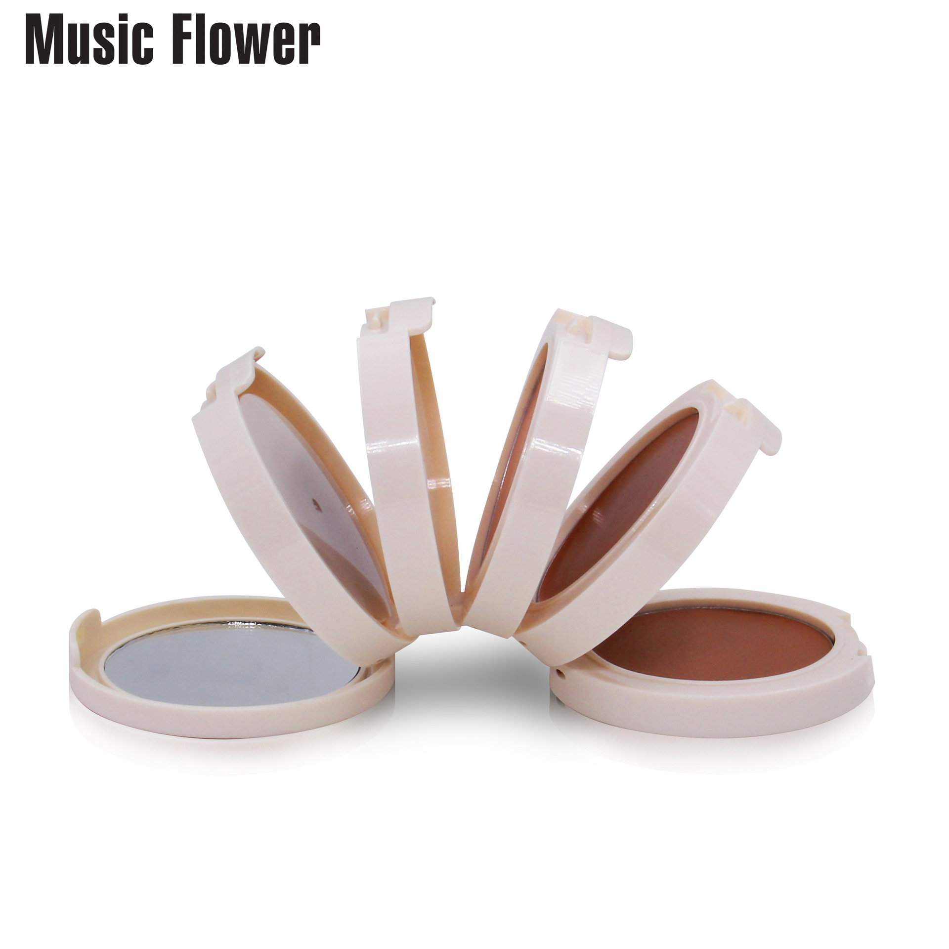 Music Flower新品沁彩高光阴侧影修容粉粉饼鼻影遮瑕膏彩妆M4071产品图