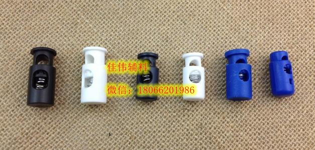 现货供应3孔猫眼扣 可穿织带弹簧扣 松紧绳调节绳扣 ABS弹簧扣细节图
