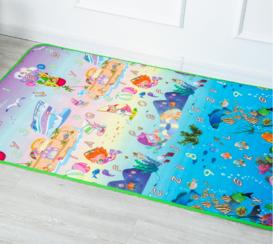 儿童环保爬行垫 爬爬垫白底实物图