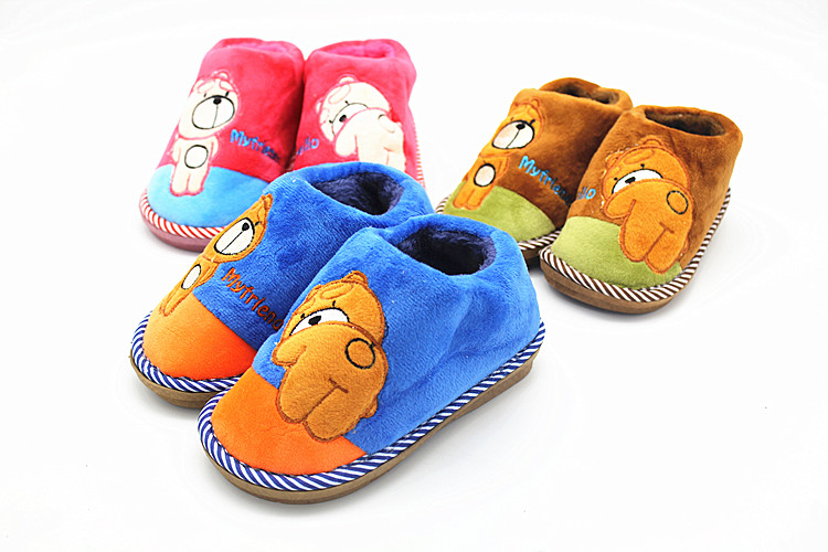 New children's cotton shoes, thickened and warm cartoon cotton slippers, casual home, indoor and outdoor cotton slippers manufacturer wholesale details Picture